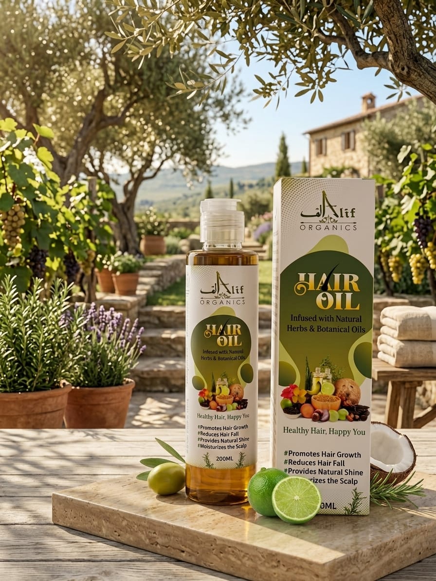 Alif Organics Natural Hair Oil for Growth & Hair Fall