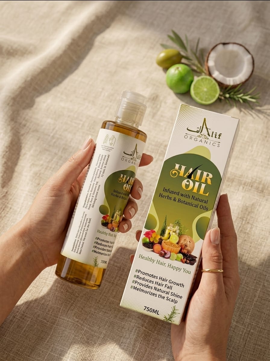 Alif Organics Natural Hair Oil for Growth & Hair Fall