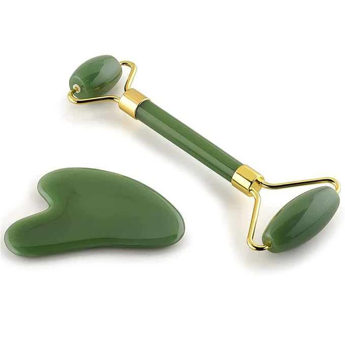Marble Jade, Ice & Derma Roller Facial Massage Set