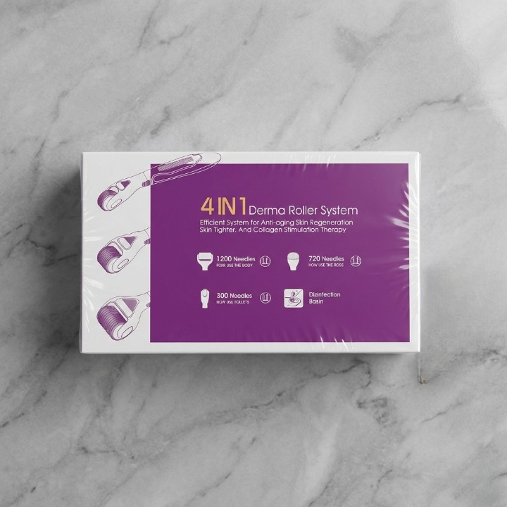 4-in-1 Derma Roller System for Anti-Aging & Collagen